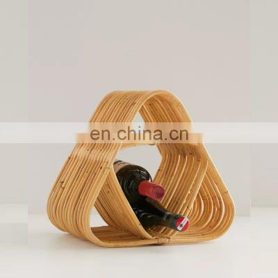 Hot Sale Decorative Rattan Wine Rack Bottle Holder Basket Wholesale Vietnam Supplier