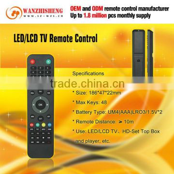 Shenzhen OEM and ODM manufacturer NEC encoding format TV remote control