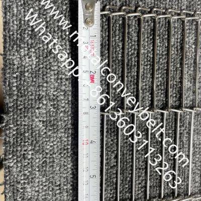 Chocolate Enrobe Conveyor Belt 304 316 Stainless Steel Metal Flat Flex Ladder Wire Mesh Conveyor Belt for Baking Fields