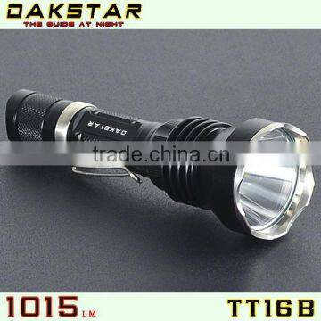 DAKSTAR TT16B 1150LM CREE XML T6 18650 High Power Aluminum Police Emergency LED Rechargeable Torch Light