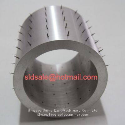 Brass Steel Aluminium Needle Roller / Perforating Pin Cylinder / Pinned Sleeve /Needle Punching Segments for Plastic Film Nonwoven Fabric photo-2