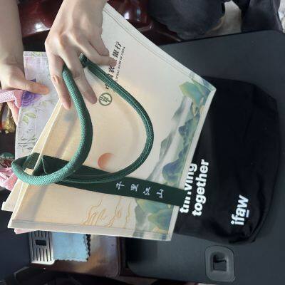 Exhibition Using or Shopping Using Light Weight Wool Felt/Canvas/Linen OEM Stylish Tote Bag photo-3