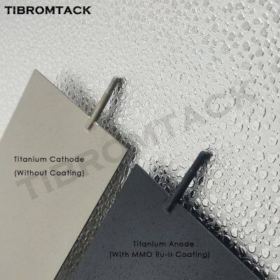 2PCS Electrodes, Titanium Anode Plate With MMO Ruthenium-Iridium Coating and Cathode Electrolytic Plate Without Coating photo-4