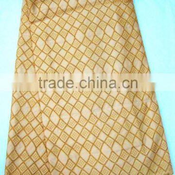 P709-1 plain gold color swiss voile lace fabric embroidery wholesale