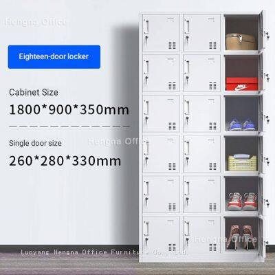 18-Door Commercial Steel Wardrobe SW-204 | Restaurant & Kitchen Staff Storage – Metal Wardrobe With Vent Holes & Anti-Pick Locks photo-2