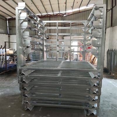 Galvanized Steel Stacking Rack Collapsible Design for Warehouse Storage and Logistics photo-3