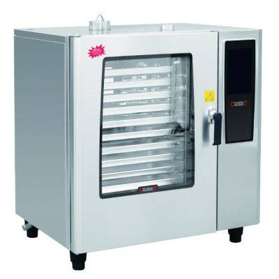 Forno combinado a gás com display de cristal líquido multifuncional com funções de vapor e convecção