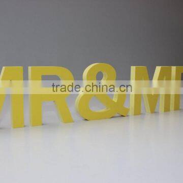 Wooden Plaque Words/Letters "MR & MRS" Home Wall/Door Wedding Gift/Decoration photo-3