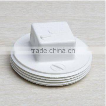 PVC plug / Male thread cap white colour and ASTM-D-2665 standard