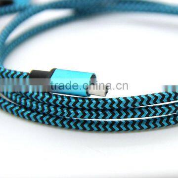 2016 New Arrival Top Selling Mobile Phone Braid Nylon Mini Usb Cable