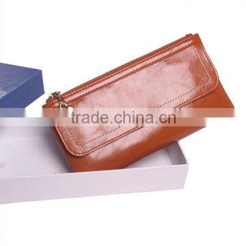 RFID Blocking Cowhide Leather Beautiful Women Wallet/Lady Purse photo-3
