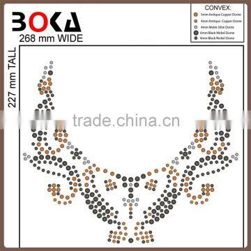 new fashion necklace iron on motif for t-shirts sportswear heat transfer for clothes decoration