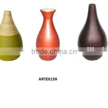 vietnam bamboo lacquer vase for home decor