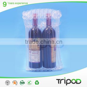 Air Bubble Plastic Packing Bag , Wine Bottle Inflatable Air Bag