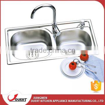 Double bowl water portable stainless steel japan kitchen sinks wholesale