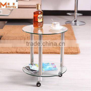 Hot!!! Stainless stell Magazine Table outdoor side table glass top end table