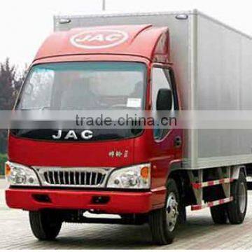 WS Auman 4*2 with crane cargo van truck