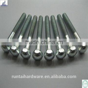 znic plated steel m6 hex head half threaded screw bolts