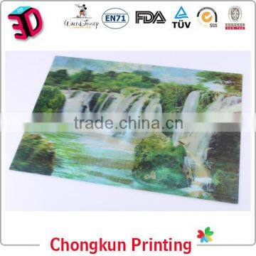 hot sale High definition 3D lenticular PP / PET picture of scenery waterfall