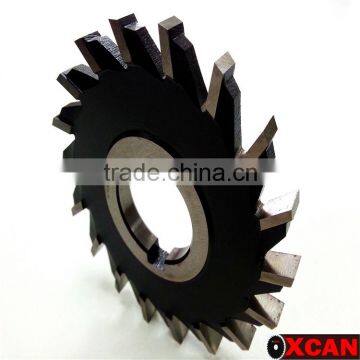 Staggered teeth side and face milling cutter