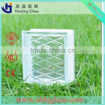 factory price high quatily rhombus glass block for decoration/glass brick price with CE/ISO9001