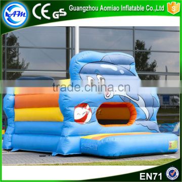 Hight quality inflatable kids bounce house commercial grade moonwalks inflatable dolphin bouncer for party