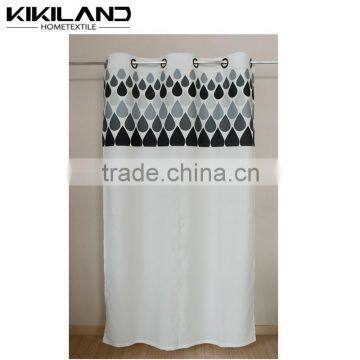 Kikiland latest design water-drop pattern custom printing window curtains