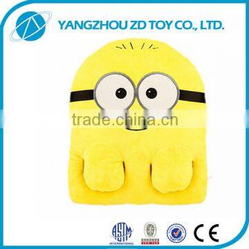 Cute OEM yellow hot sale new design plush animal cushions