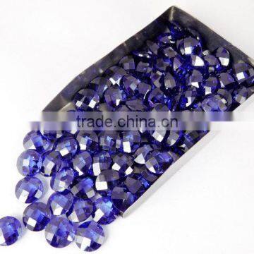 AAA Beautiful Natural Tanzanite Cubic Zirconia CZ Loose Gemstone Beads Bead Cabs 6mm, 8mm, 10mm Round Briolette Handmade Beads