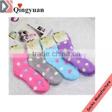 lady's fluffy socks women indoor microfiber fuzzy socks