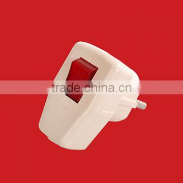 schuko style power plug with switch