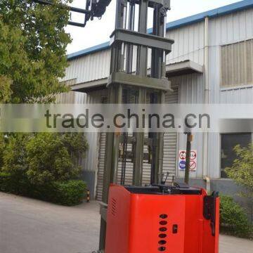 China Supplier1 Ton Battery Powered Stand- on 3000mm Lifting Height 3-way Pallet Stacker With CE photo-3
