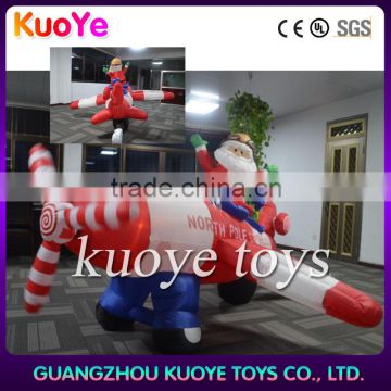 Christmas inflatable santa on plane, inflatable santa for sale, Christmas inflatable products