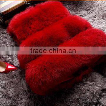 Lady's Fashion Fox Fur Long Vests For Women Cloth photo-2