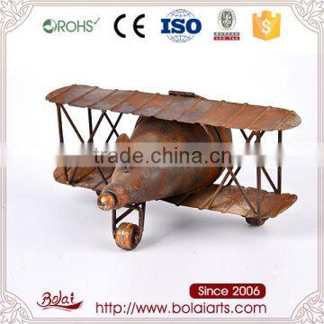 Orange Rust Design Airplane Shape Round Dial Modern Design Clock photo-2