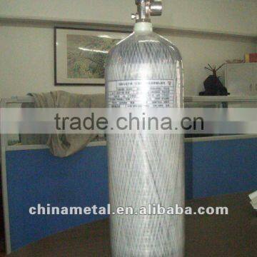 Complet carbon fiber and glass fiber composite cylinder