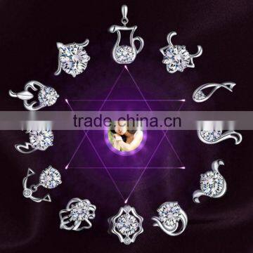 12constellation New Model Stud Earring Silver For Women Popular New Style Earrings