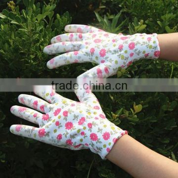 [Gold Supplier] HOT ! PU Coated 13g nylon garden Glove