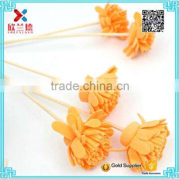 orange color cheap price aroma dry flower essential oil reed diffuser with stick