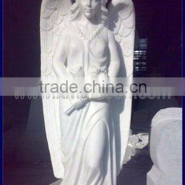 White marble large angel sculptures