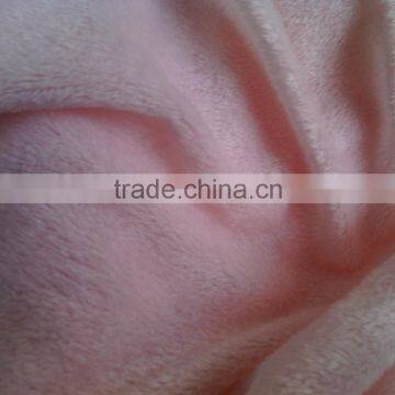 LIGHT PINK POLYESTER SUPER SOFT VELVET FABRIC