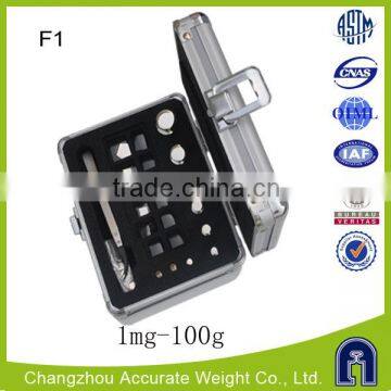 F1 pro 1mg-100g calibration weights with aluminium set box