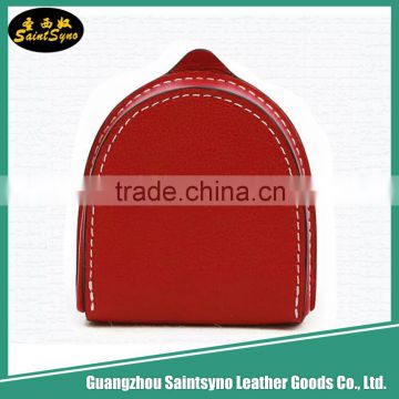 Unique design hot red leather coin sorter purse