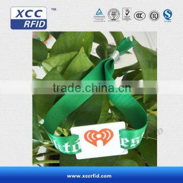 Custom ISO15693 I CODE RFID Ticketing Fabric Wristband For Cashless Payment photo-2