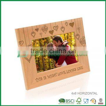 latest design of fantastic love photo frame from bamboo