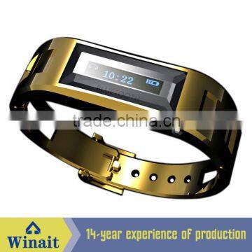 Smart metal bluetooth bracelet watch with vibrating for caller id and phone number display WT-A10