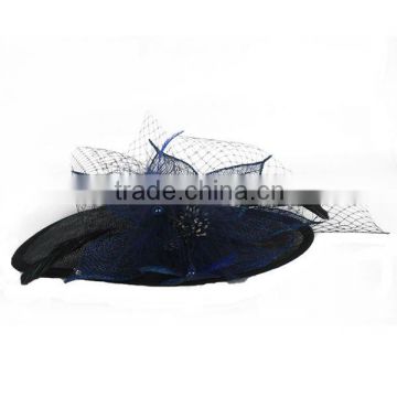 fashion accessories headwear black fancy fashion sinamay hat