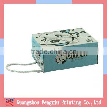 Cheap Custom Made Corrugated Paper Baby Shoe Box With Handle photo-5