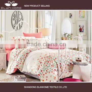 100% Cotton 128*68 40s*40s Pigment Printting Luxury Bed Sheet With Zipper