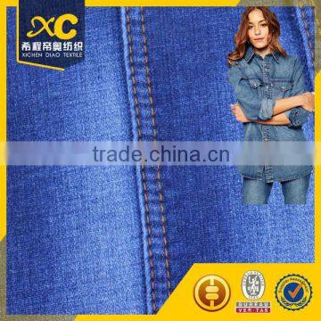 Breathable 4.5oz denim 100 cotton fabric for t-shirt